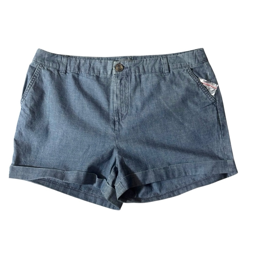 Sears Women’s Chambray 3 inch Shorts Size 12 Lightweight Blue Cotton 3” Vintage